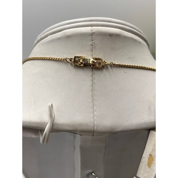 Givenchy Bijoux Paris New York Designer Gold Plated Cream Enamel G Necklace New - Picture 5 of 11